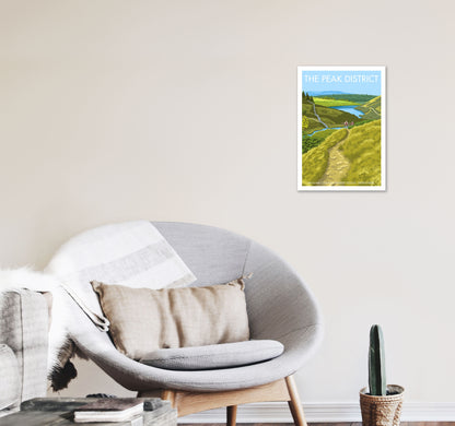 The Peak District Framed Digital Art Print by Stephen Millership A3 Black Frame