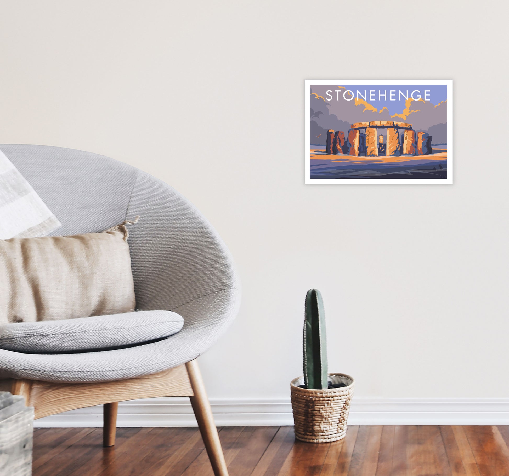 Stonehenge by Stephen Millership A3 Black Frame