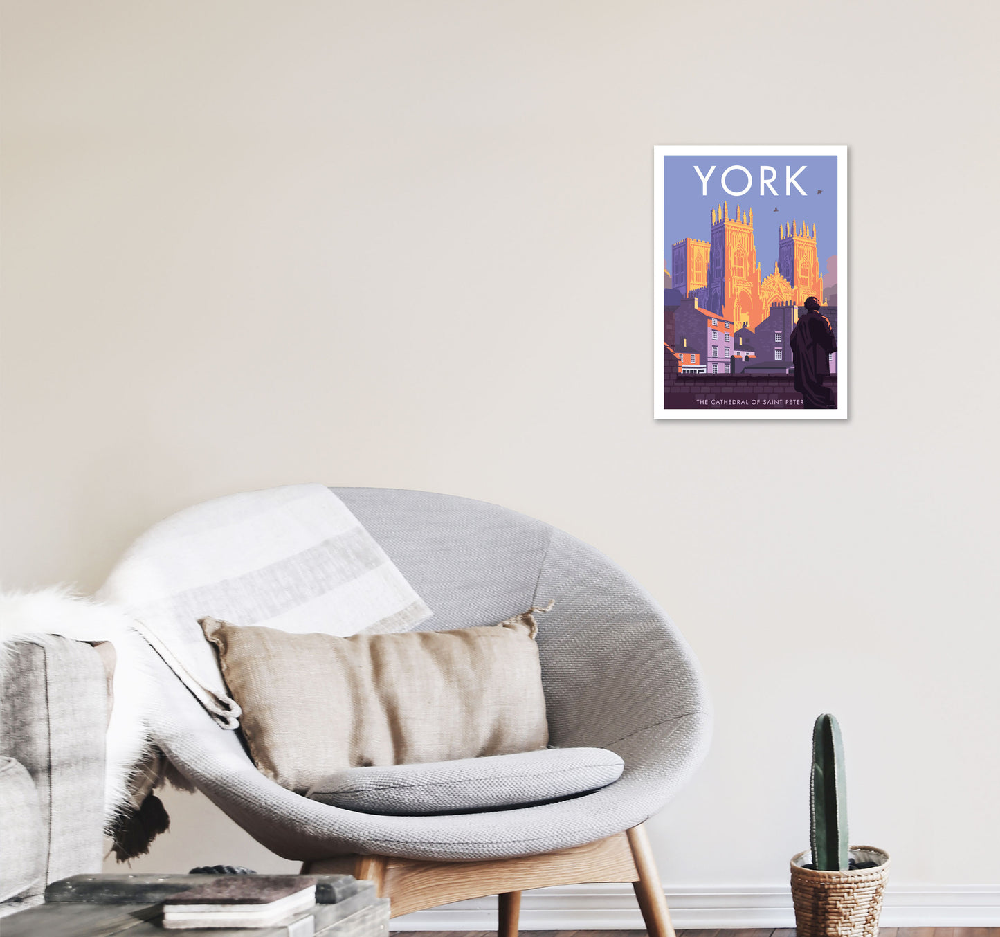 The Cathedral Of Saint Peter, York Art Print by Stephen Millership A3 Black Frame