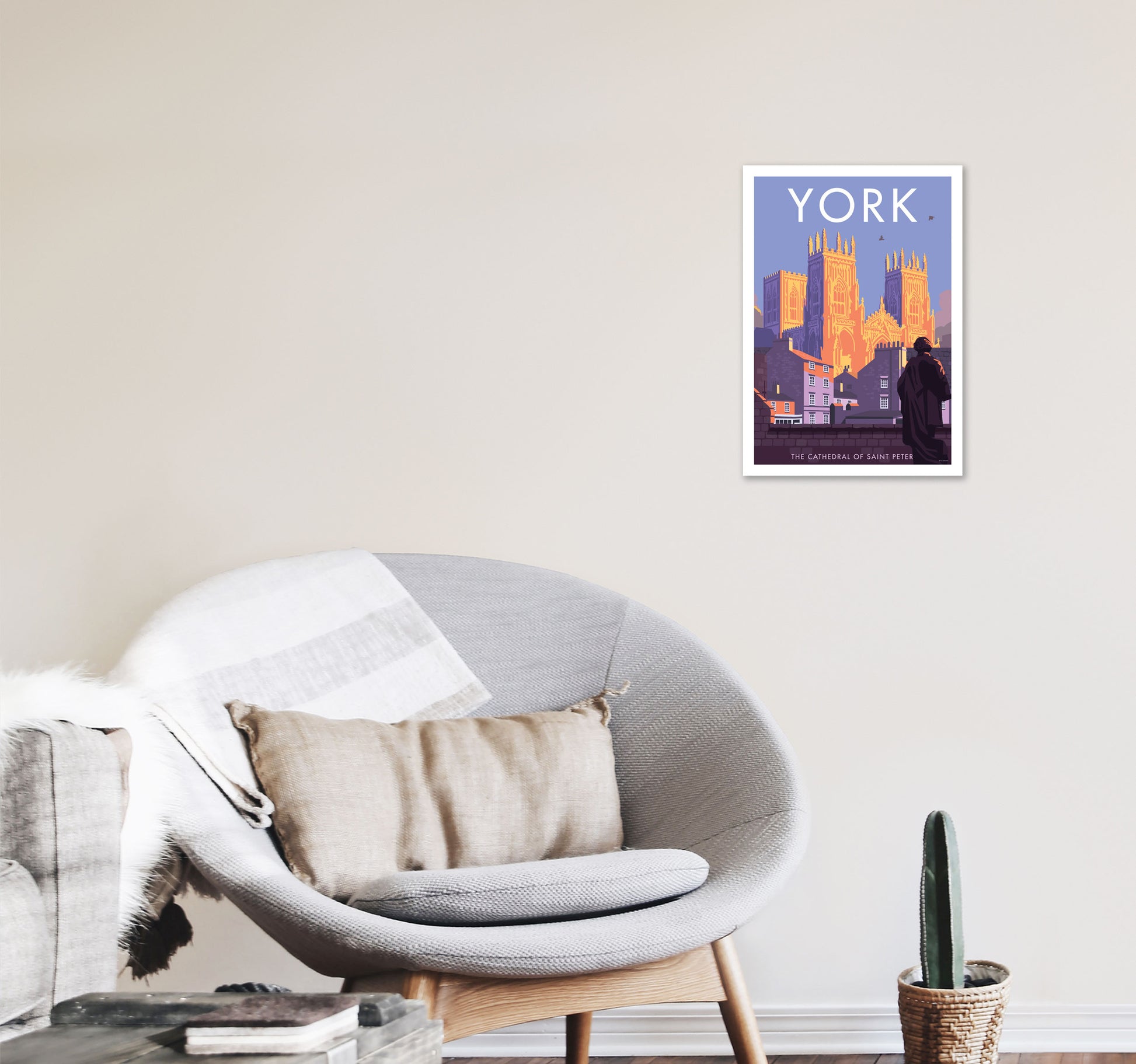 The Cathedral Of Saint Peter, York Art Print by Stephen Millership A3 Black Frame