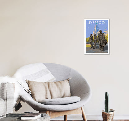 Liverpool Art Print by Stephen Millership A3 Black Frame