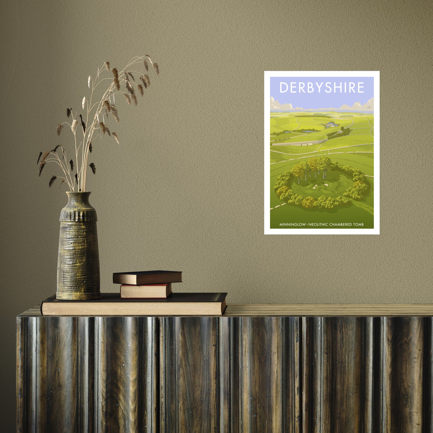 DERBYSHIRE MINNINGLOW A3 by Stephen Millership A3 Print Only