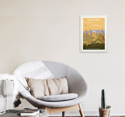 Oxford Travel Art Print by Stephen Millership A3 Oak Frame