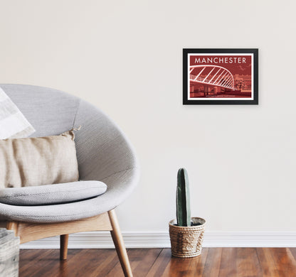Manchester 5 by Stephen Millership A4 White Frame