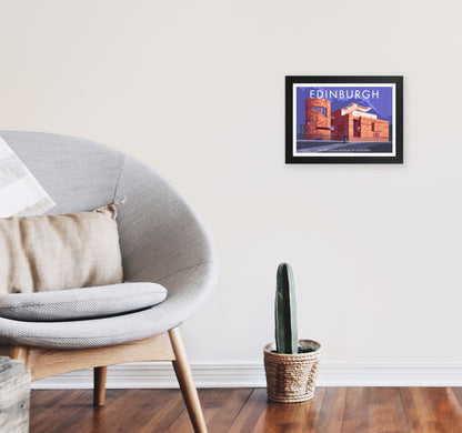Edinburgh 2 by Stephen Millership A4 White Frame