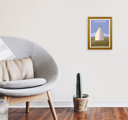 Cheshire White Nancy Travel Art Print by Stephen Millership A4 Print Only