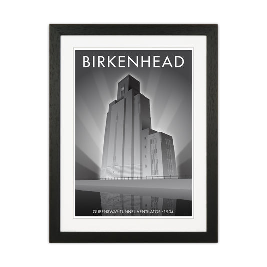 Birkenhead Queensway Tunnel Travel Art Print By Stephen Millership Black Grain