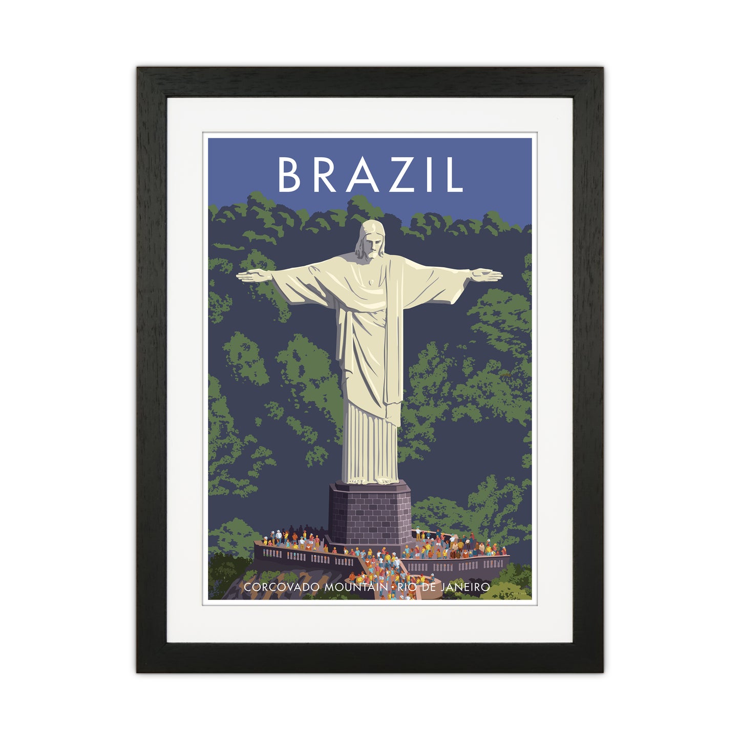 Brazil Travel Art Print By Stephen Millership Black Grain