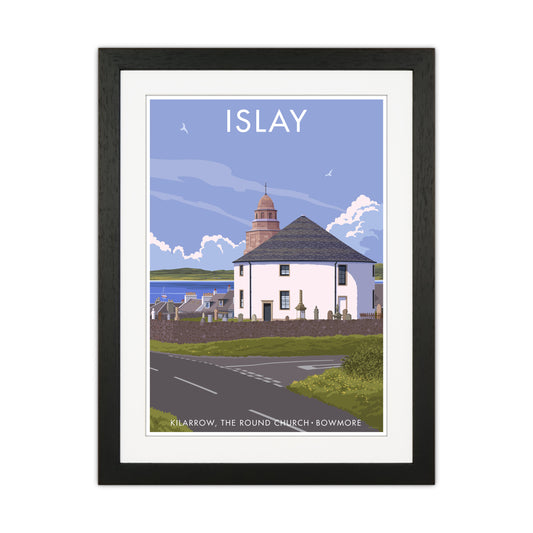 Islay Bowmore Travel Art Print By Stephen Millership Black Grain