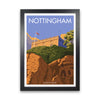 Castle Rock Nottingham Framed Digital Art Print by Stephen Millership