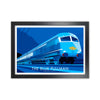 The Blue Pullman Art Print by Stephen Millership, Framed Transport Poster