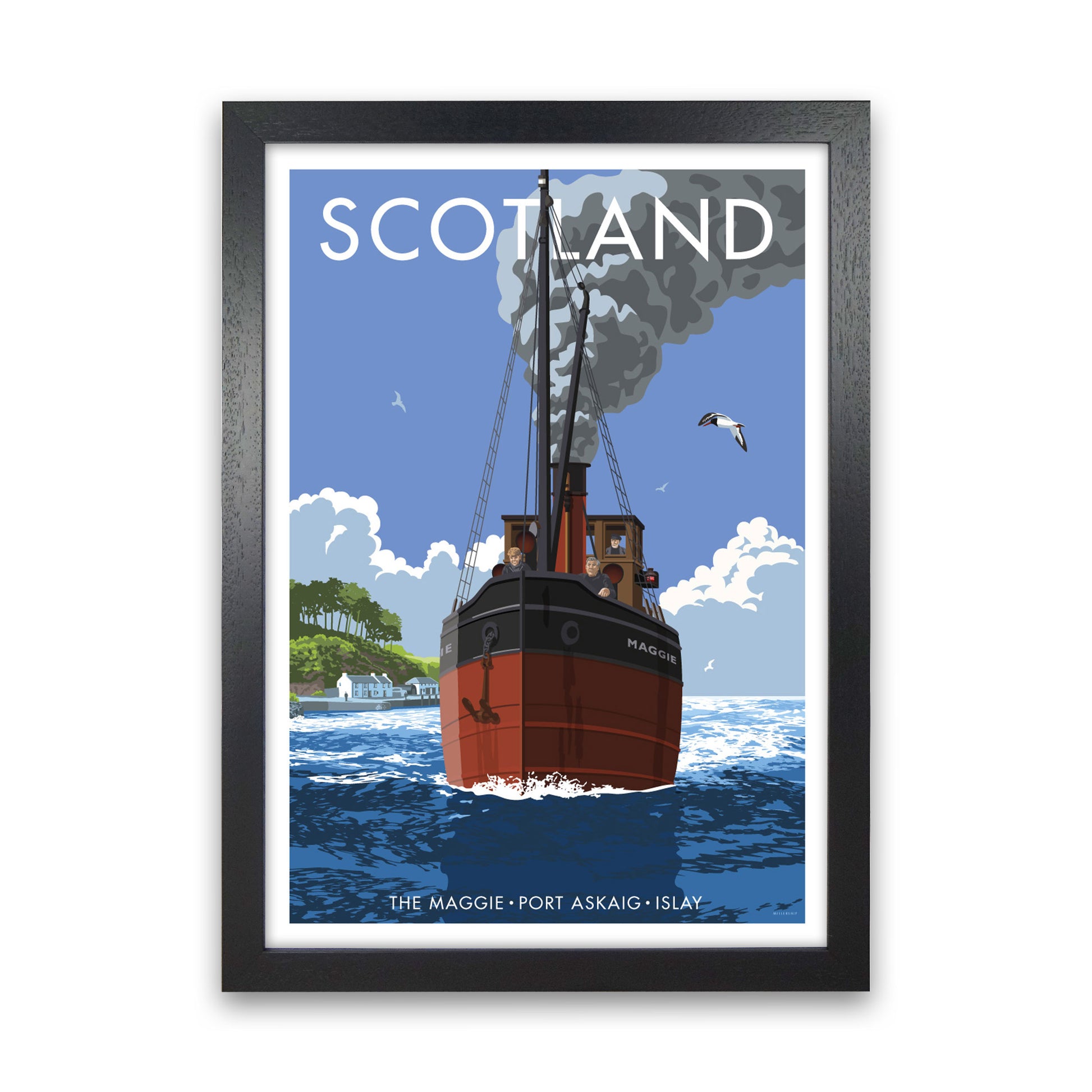 Scotland Art Print by Stephen Millership Black Grain