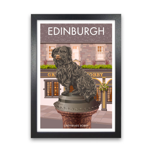 Edinburgh Art Print by Stephen Millership Black Grain