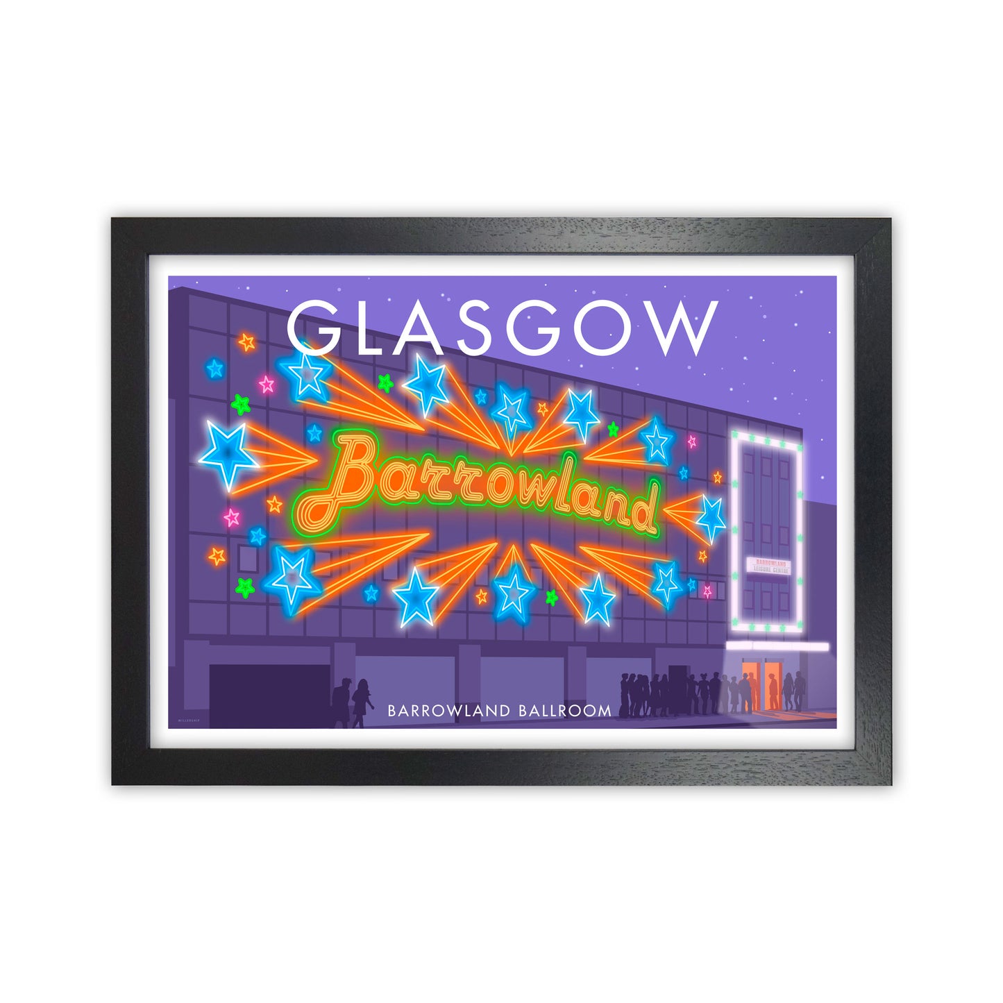 Barrowland Ballroom Glasgow Art Print by Stephen Millership Black Grain