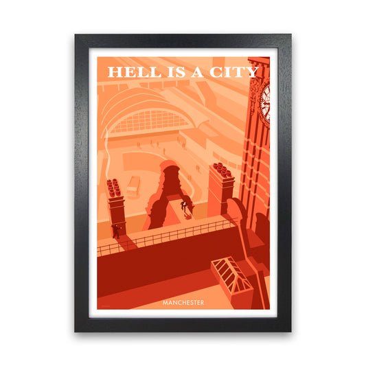 Manchester Art Print by Stephen Millership Black Grain