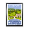 Chatsworth, Derbyshire Framed Art Print by Stephen Millership, Travel Poster