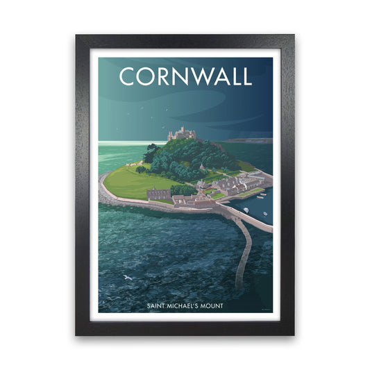 Cornwall St Micheal's Mount Art Print by Stephen Millership Black Grain