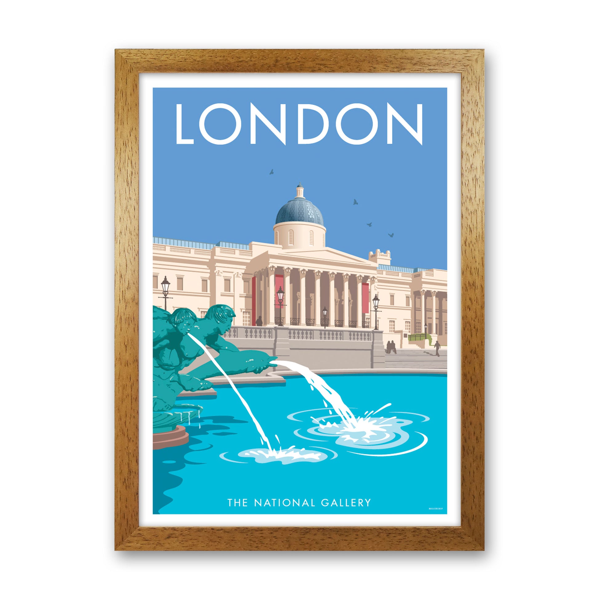 London National Gallery Art Print by Stephen Millership Oak Grain