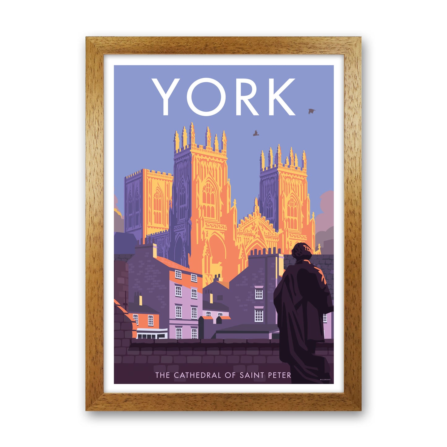 The Cathedral Of Saint Peter, York Art Print by Stephen Millership Oak Grain