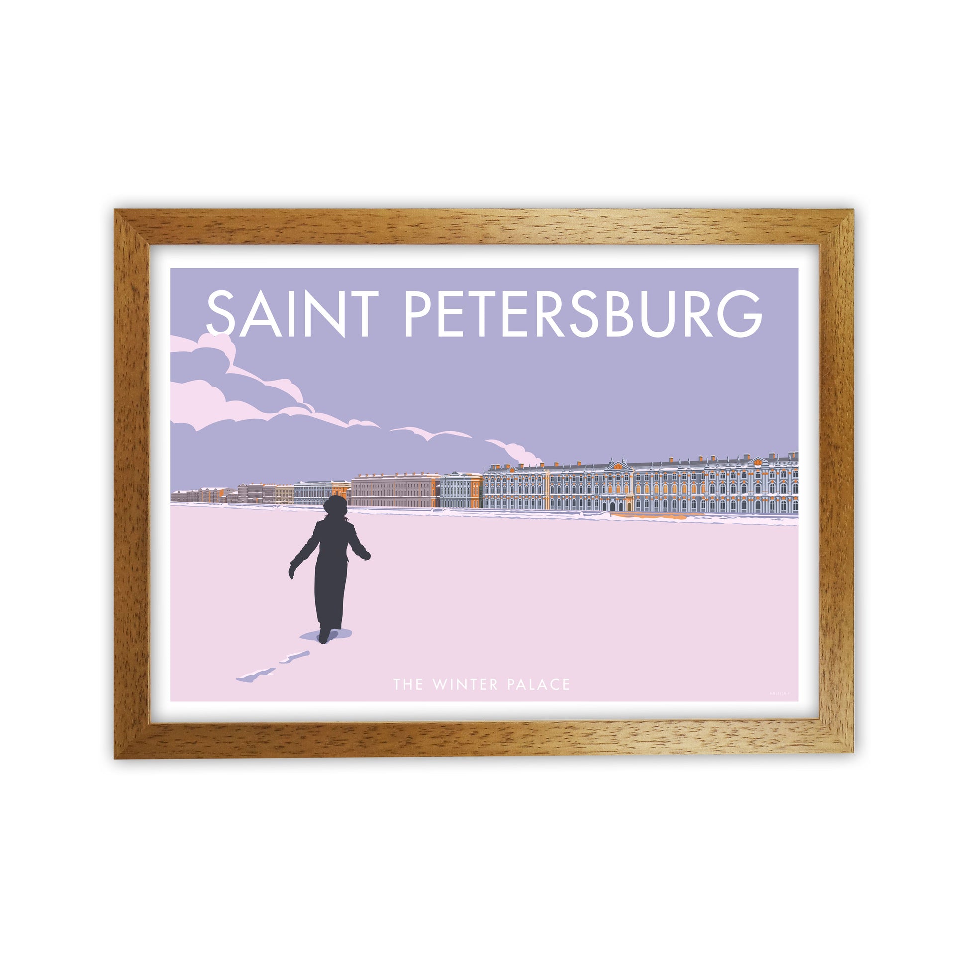 The Winter Palace Saint Petersburg Art Print by Stephen Millership Oak Grain