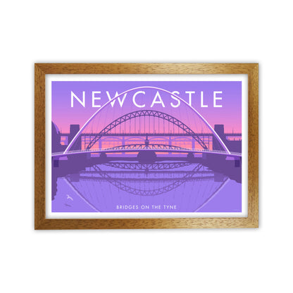 Bridges On The Tyne Newcastle Art Print by Stephen Millership Oak Grain