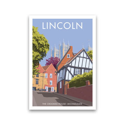 Lincoln Crooked House Travel Art Print By Stephen Millership