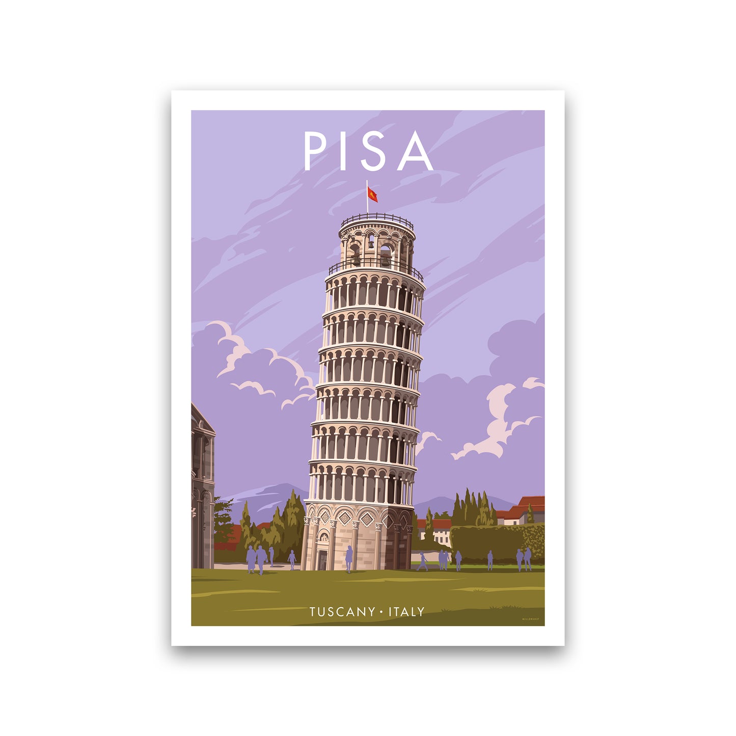 Pisa Travel Art Print By Stephen Millership