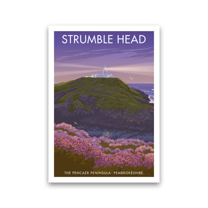 Wales Strumble Head Travel Art Print by Stephen Millership