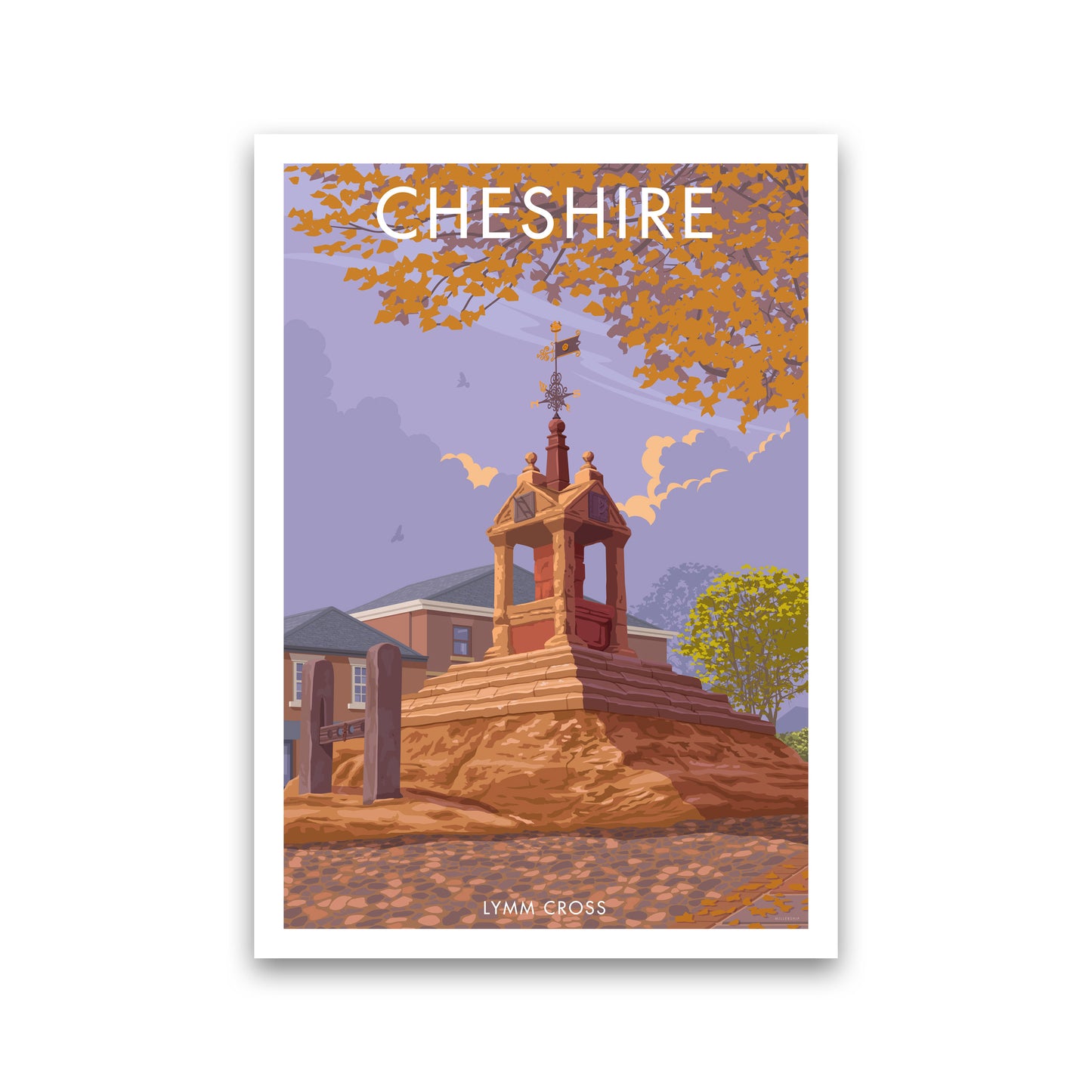 Cheshire Lymm Travel Art Print by Stephen Millership