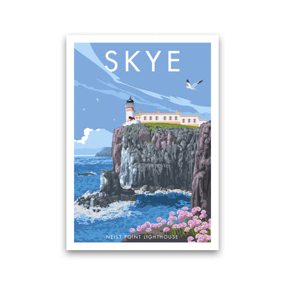 Neist Point Lighthouse Skye Art Print by Stephen Millership
