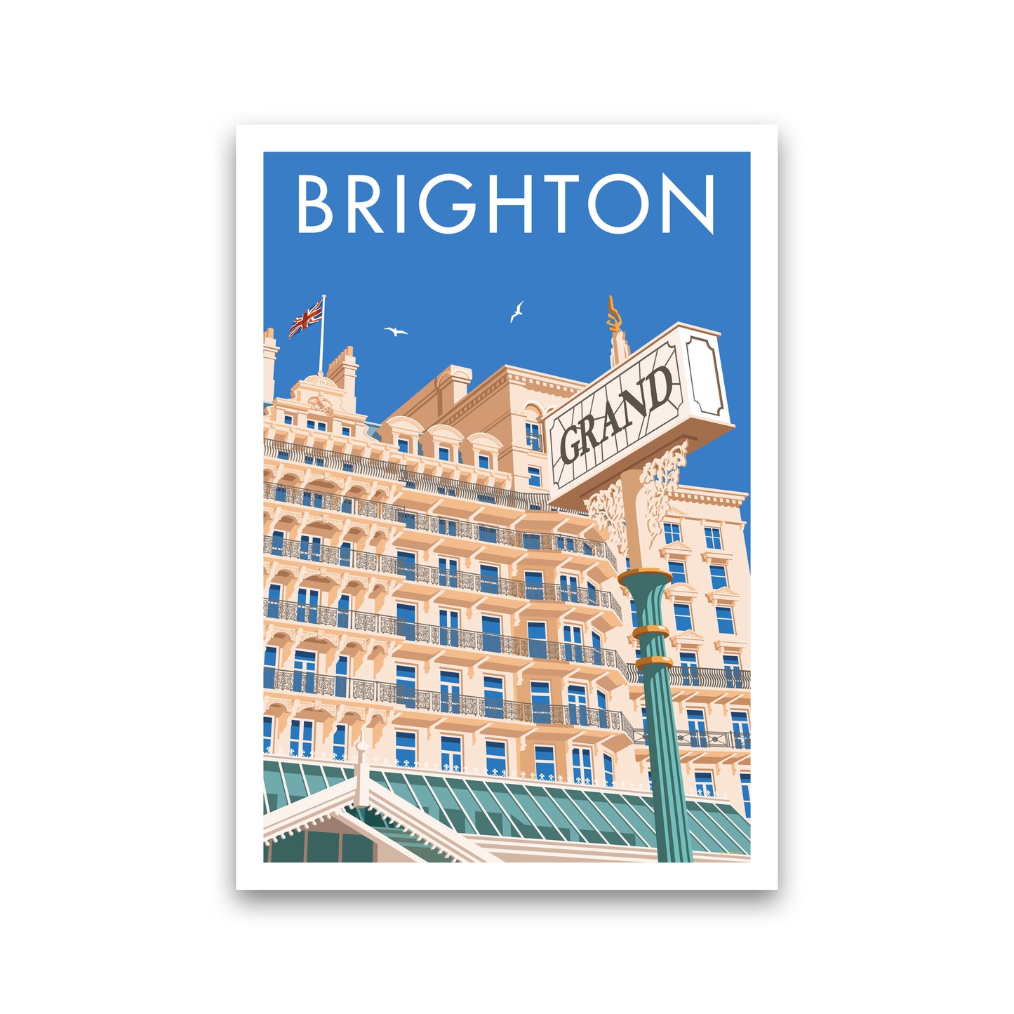 Grand Hotel Brighton Art Print by Stephen Millership