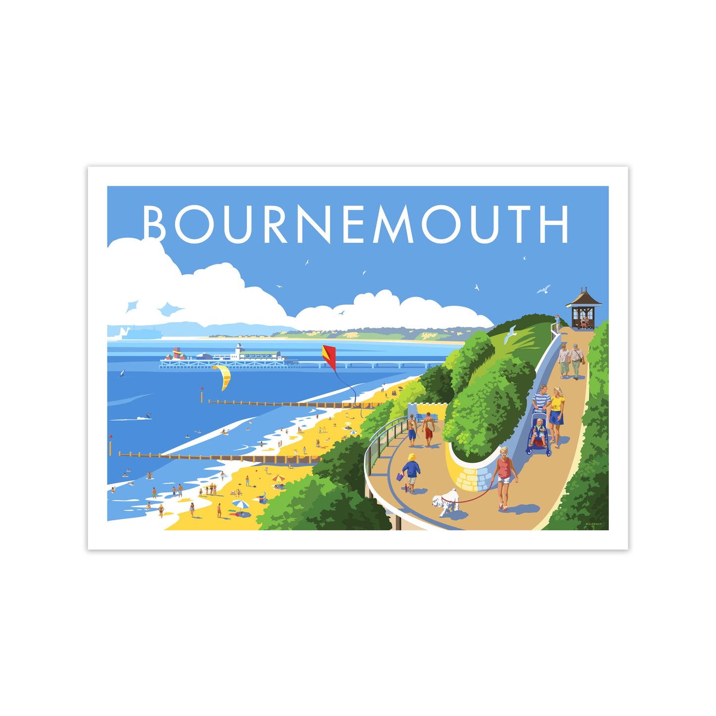 Bournemouth Framed Digital Art Print by Stephen Millership