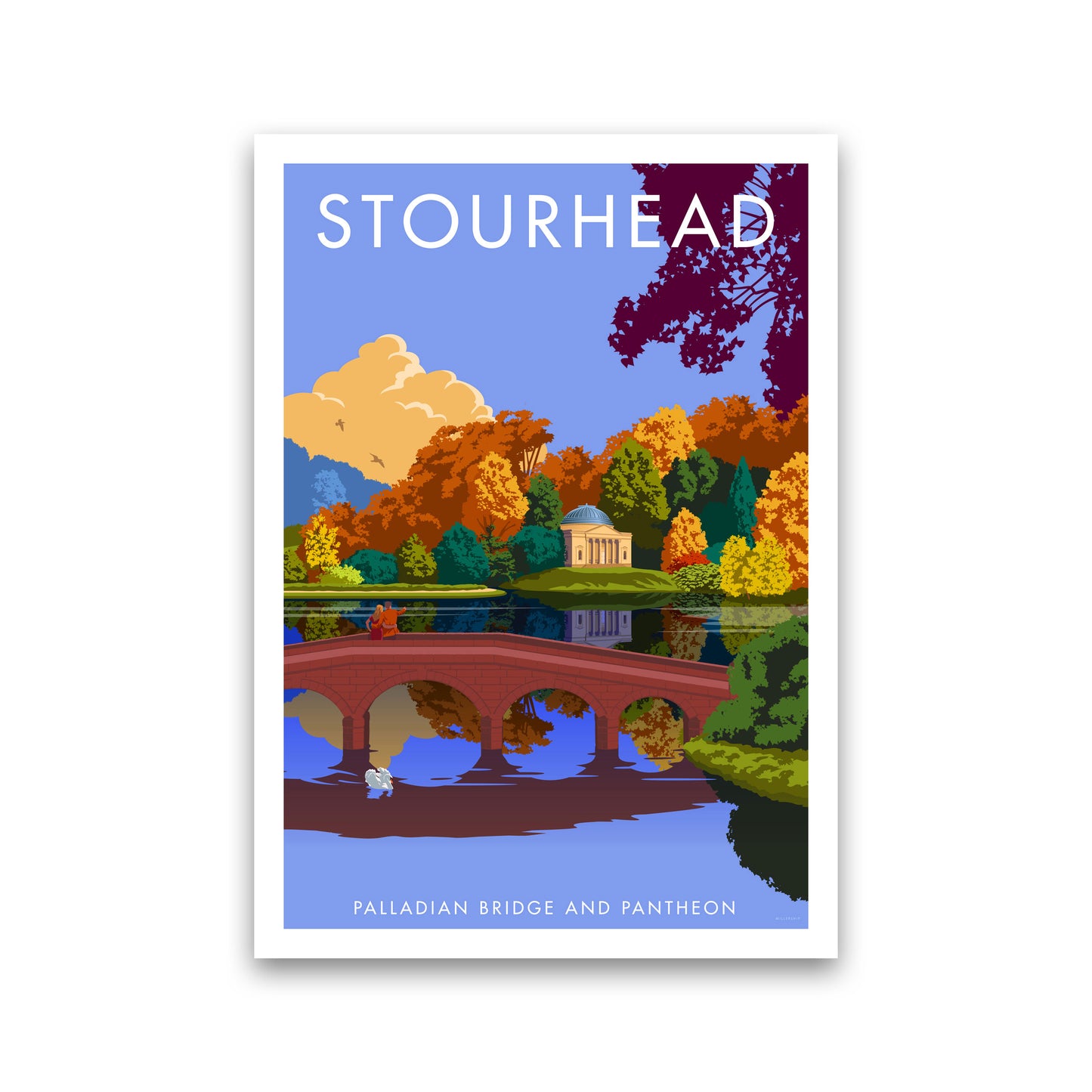 Stourhead Framed Digital Art Print by Stephen Millership