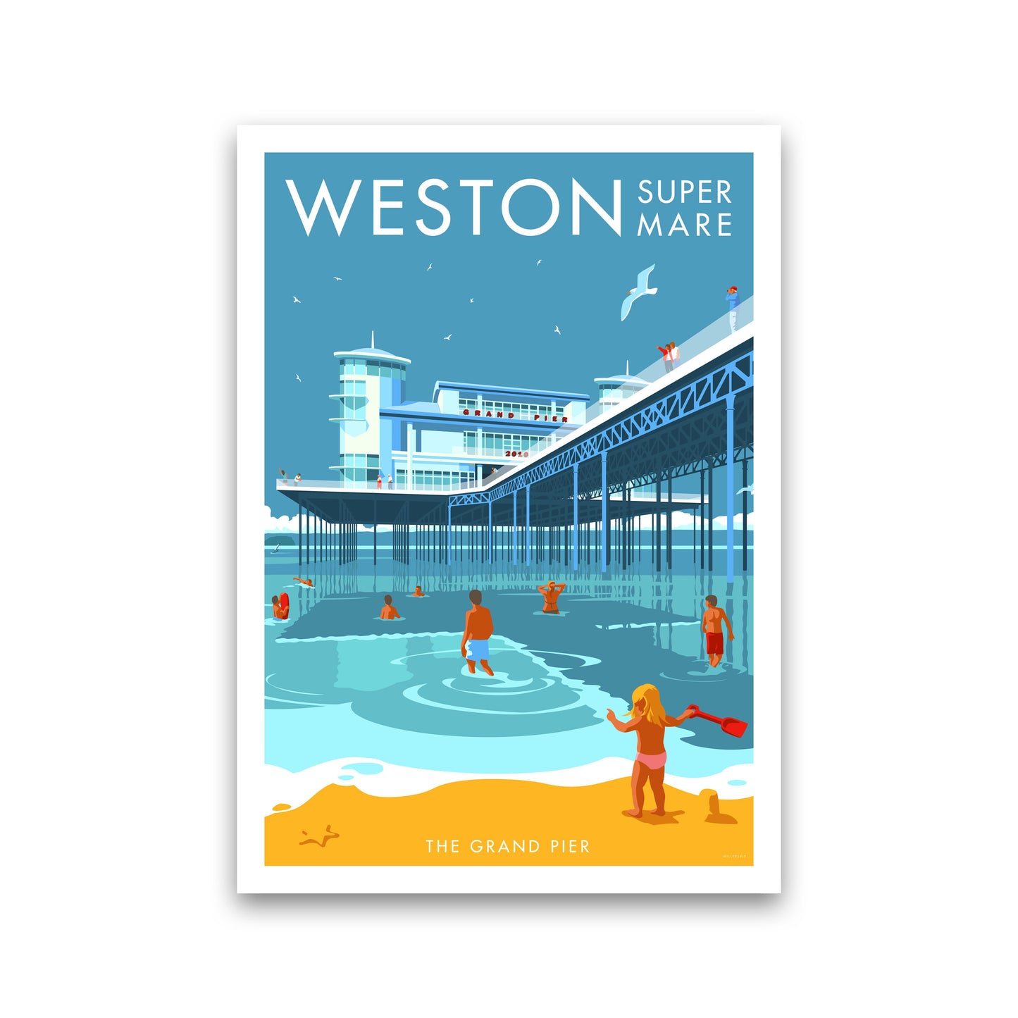 Weston-super-mare Art Print by Stephen Millership