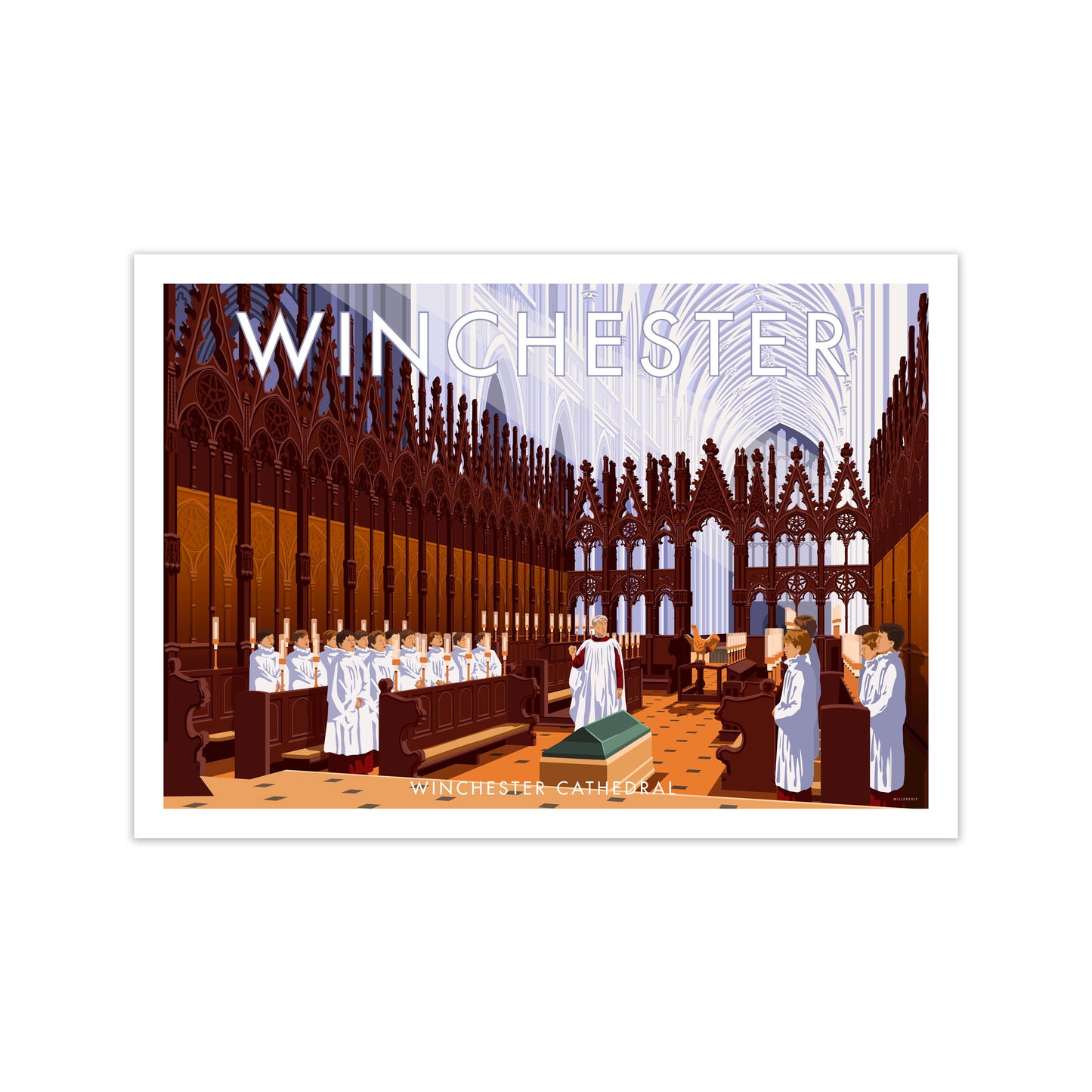 Winchester Cathedral Art Print by Stephen Millership