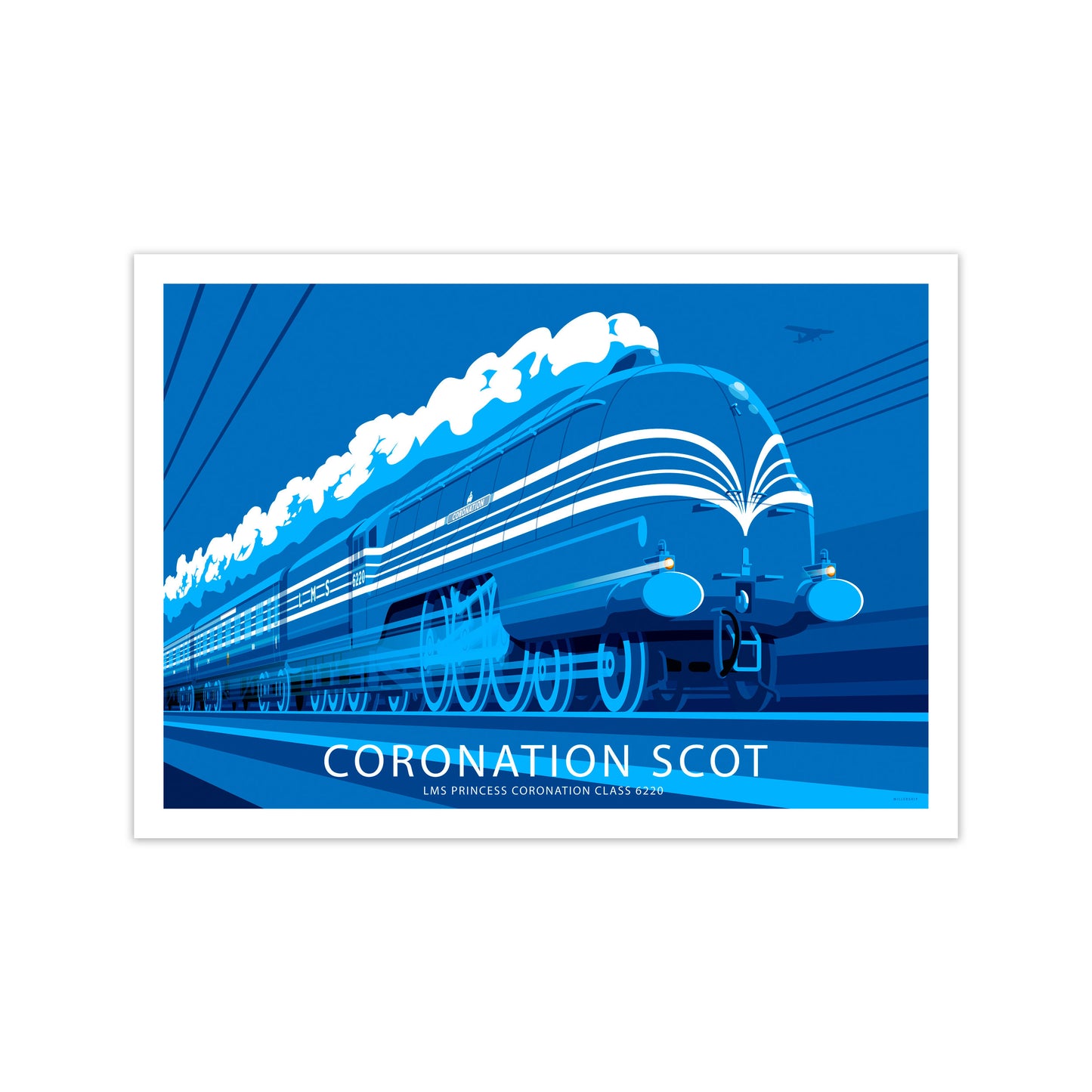 LMS Princess Coronation Scot Art Print by Stephen Millership, Transport Poster