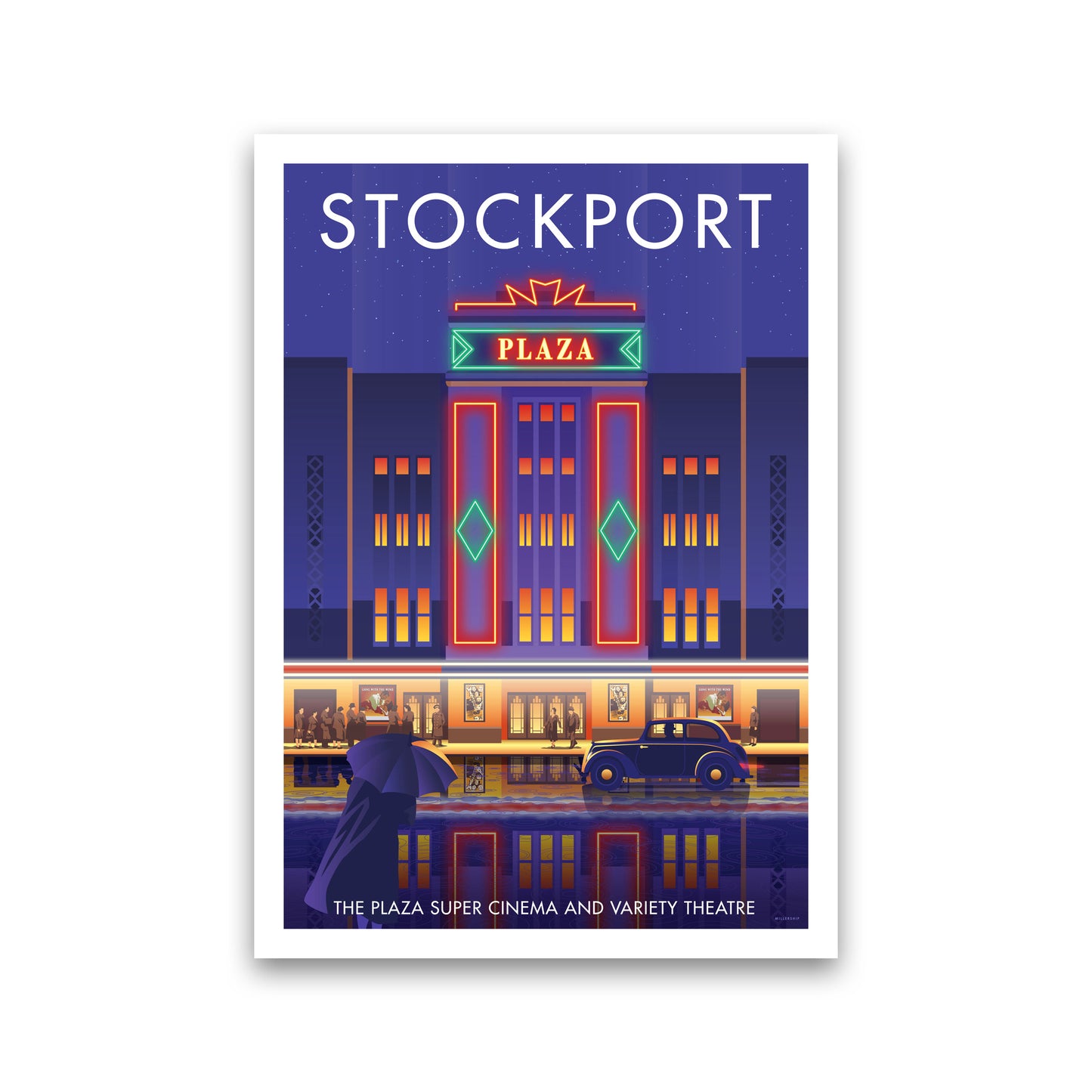 Stockport Plaza Framed Digital Art Print by Stephen Millership