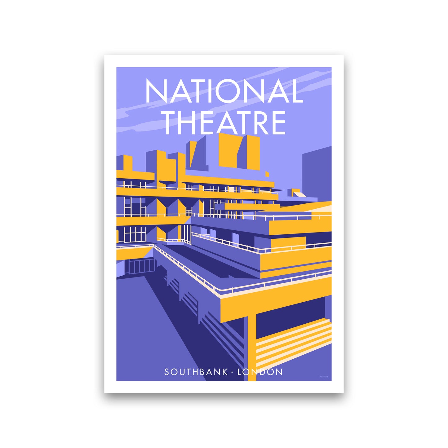 London National Theatre Framed Digital Art Print by Stephen Millership