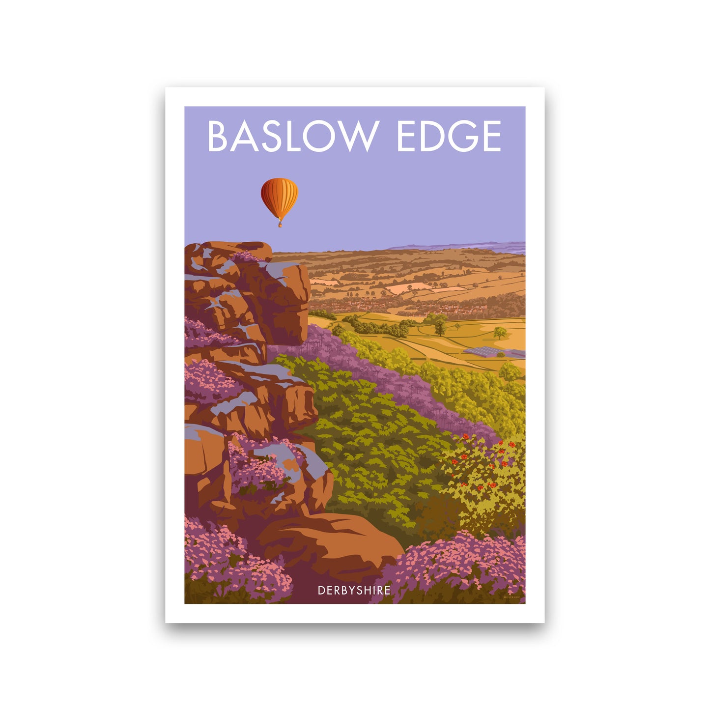 Baslow Edge Derbyshire Travel Art Print by Stephen Millership