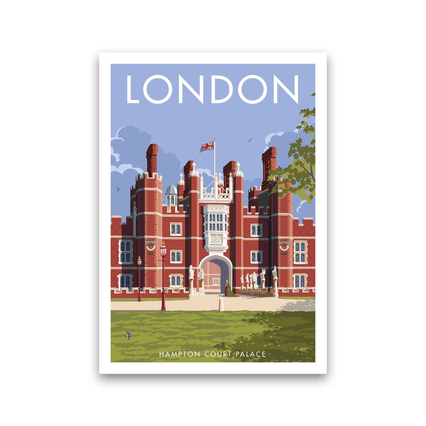 Hampton Court London Travel Art Print by Stephen Millership