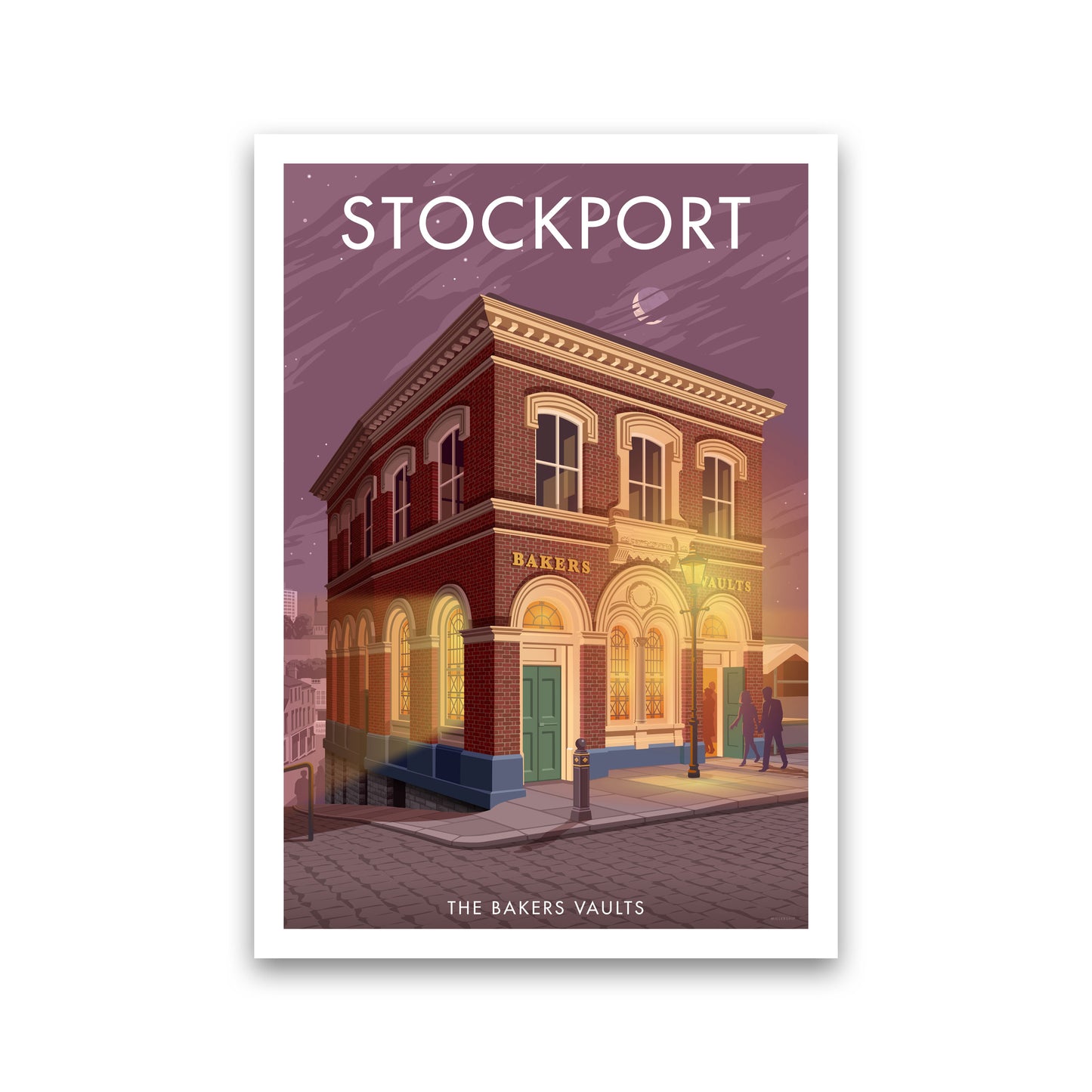 Baker's Vaults Stockport Travel Art Print by Stephen Millership