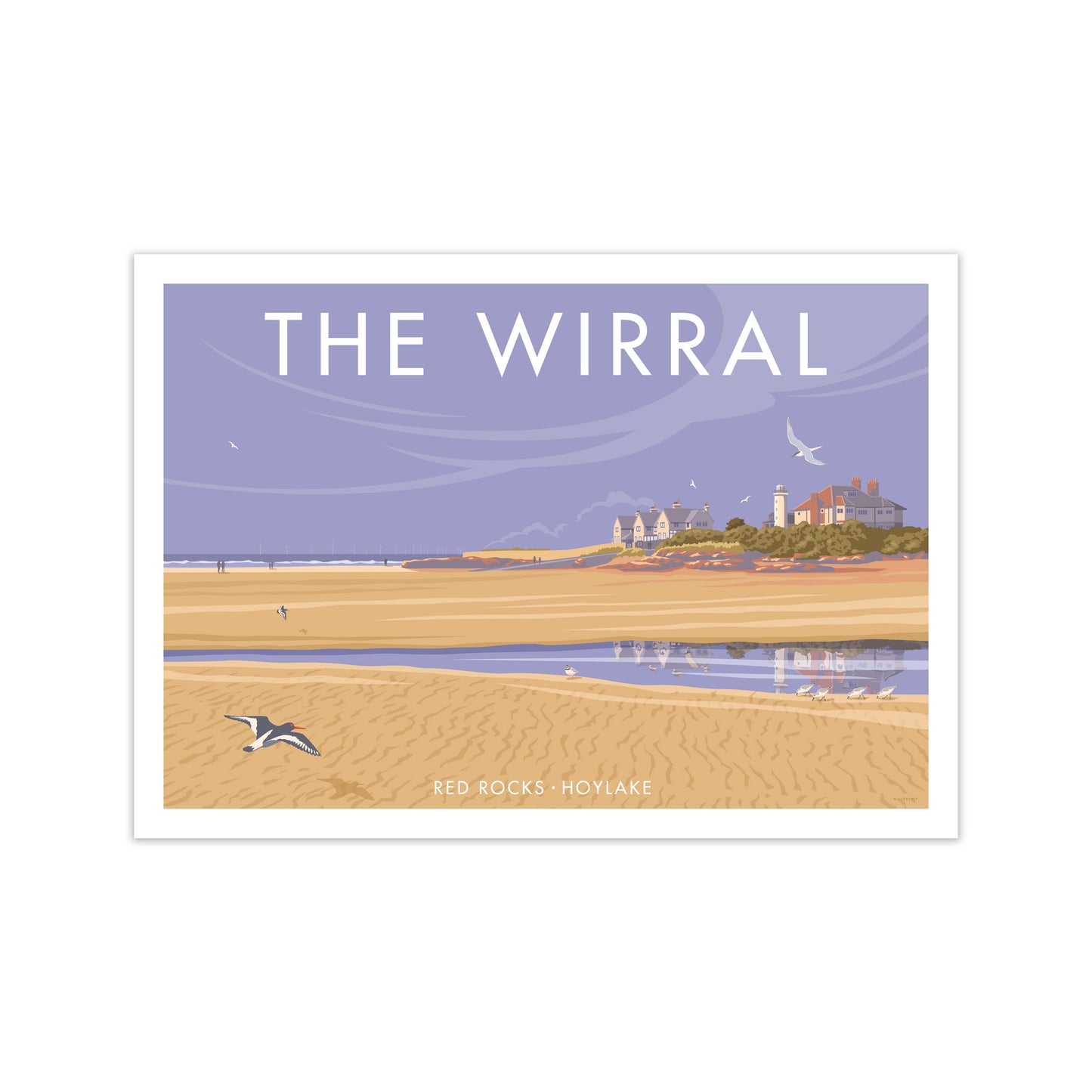 Redrocks Wirral Travel Art Print by Stephen Millership