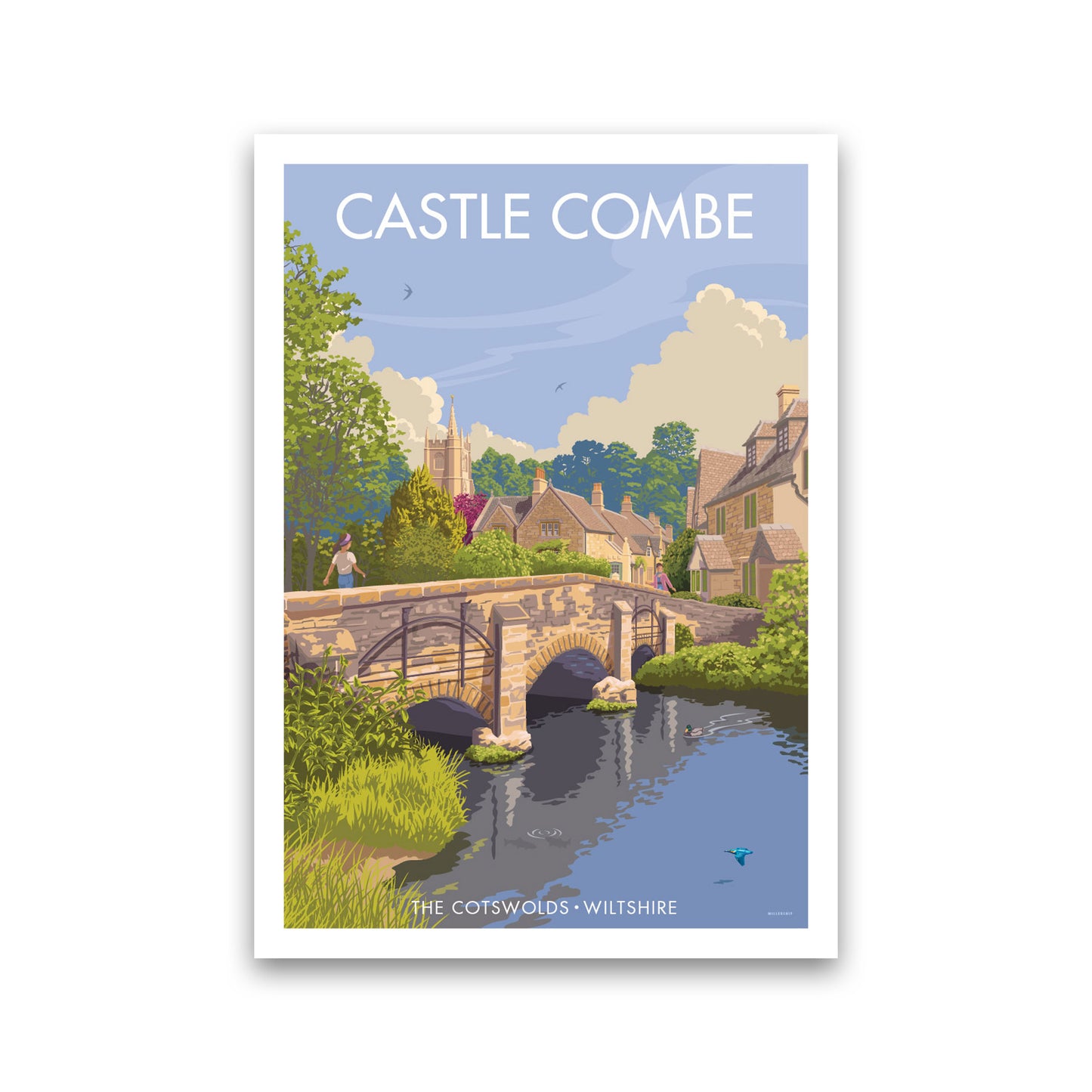 Wiltshire Castle Combe Art Print by Stephen Millership