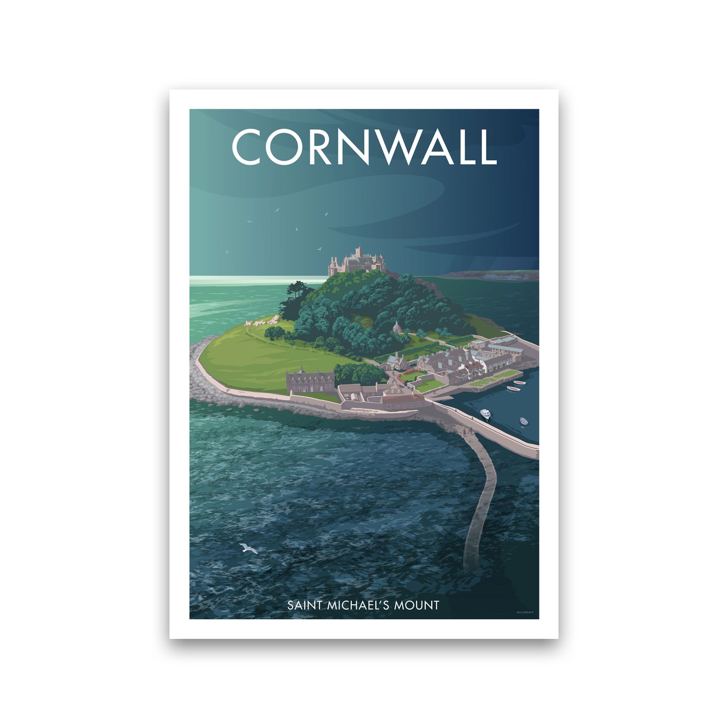 Cornwall St Micheal's Mount Art Print by Stephen Millership