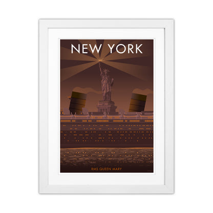 New York Sepia Art Print by Stephen Millership White Grain