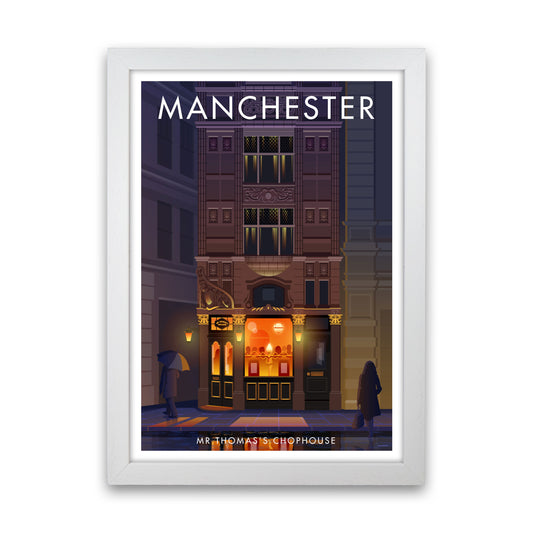 Mr Thomas&#39;s Chophouse Manchester Art Print by Stephen Millership White Grain