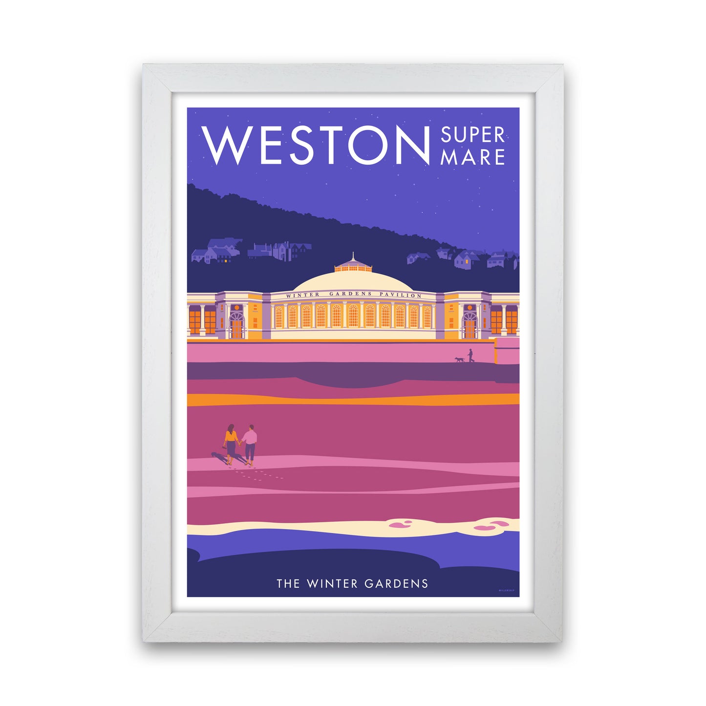 Weston-super-mare Art Print 2 by Stephen Millership White Grain