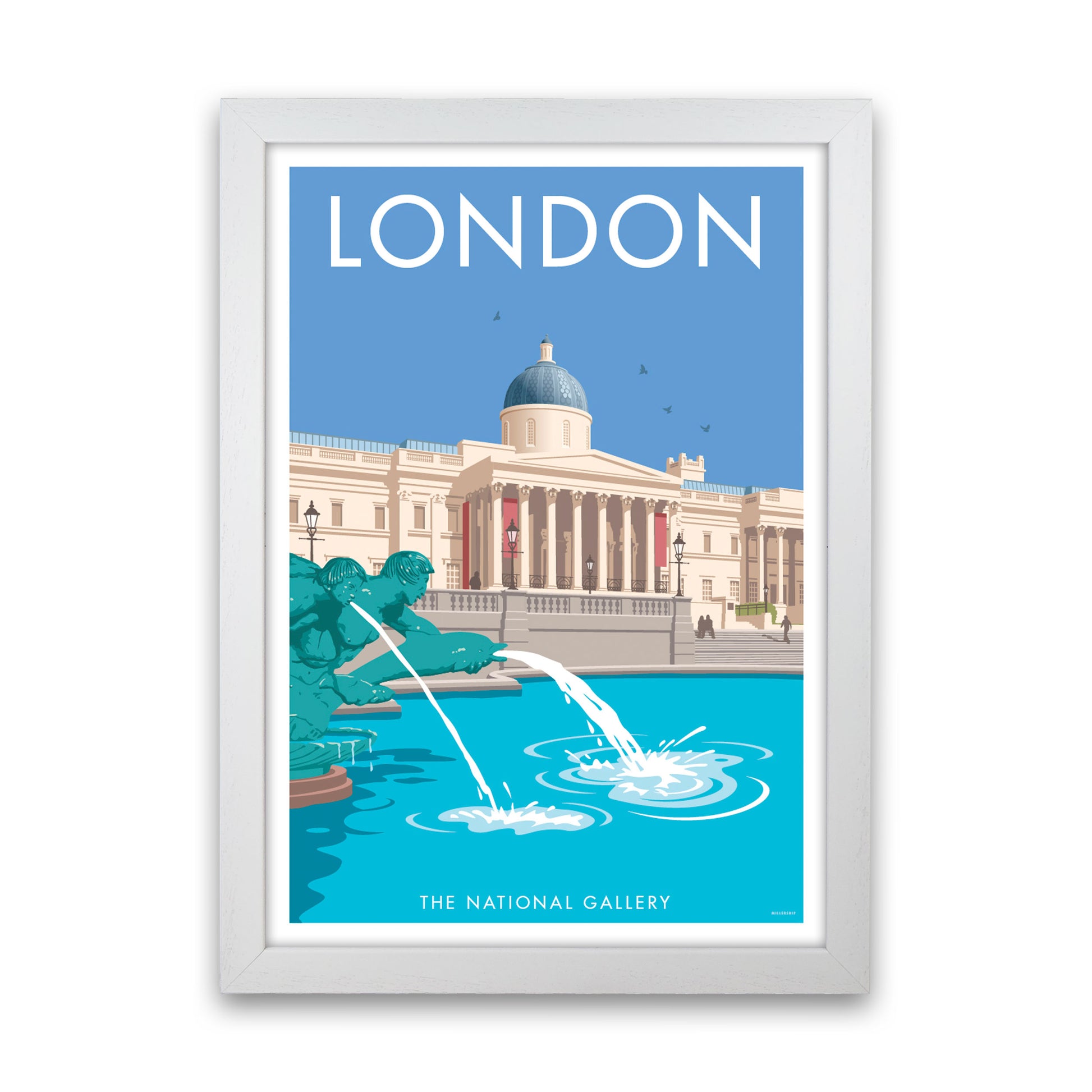 London National Gallery Art Print by Stephen Millership White Grain