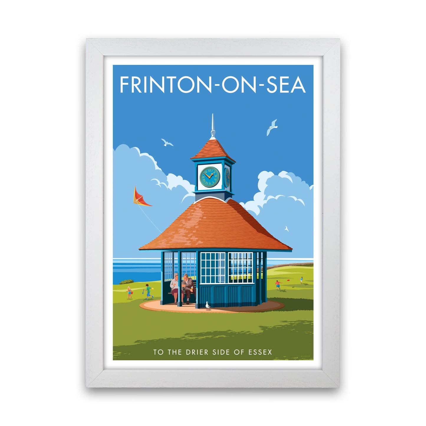 Frinton-On-Sea Art Print by Stephen Millership White Grain